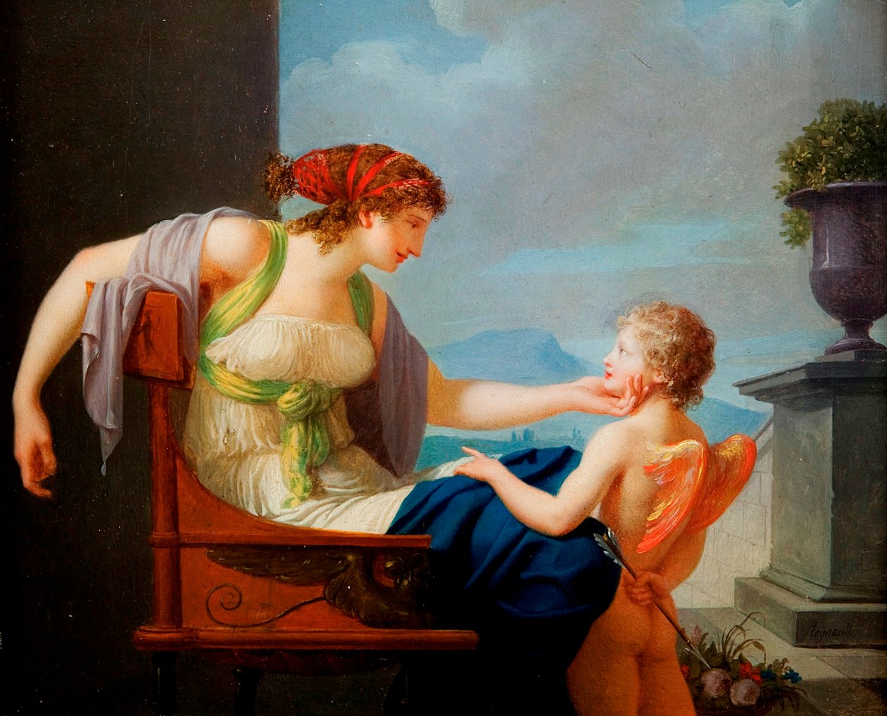 Venus en Cupido door Jean-Baptiste Regnault