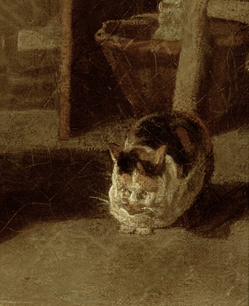 De Wasvrouw (detail) door Jean-Baptiste Simeon Chardin
