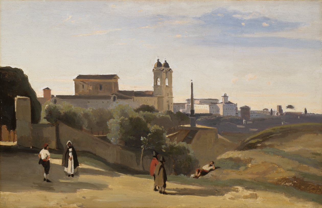 Monte Pincio, Rome door Jean-Baptiste-Camille Corot