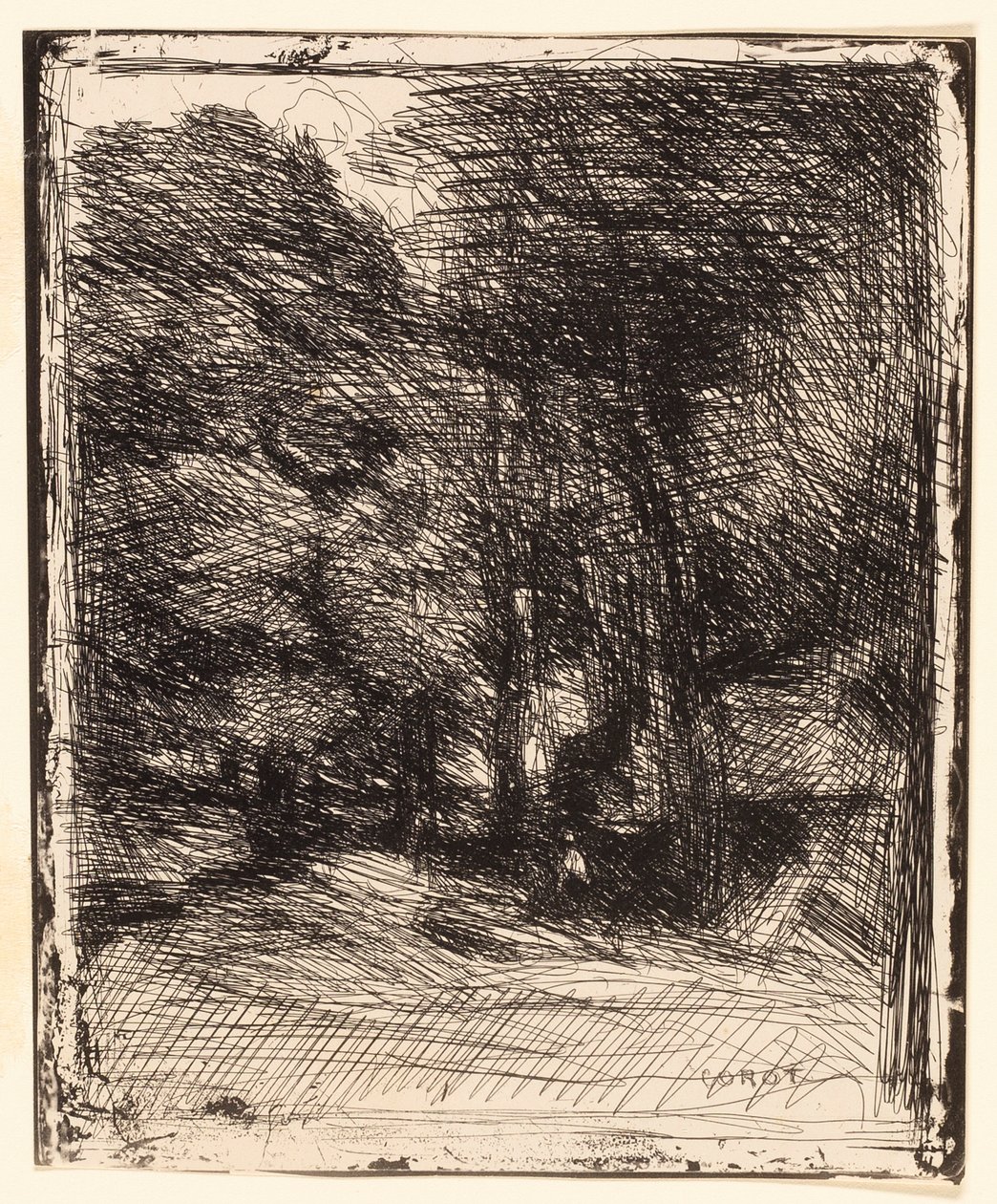 Souvenir van Bas-Bréau door Jean-Baptiste-Camille Corot