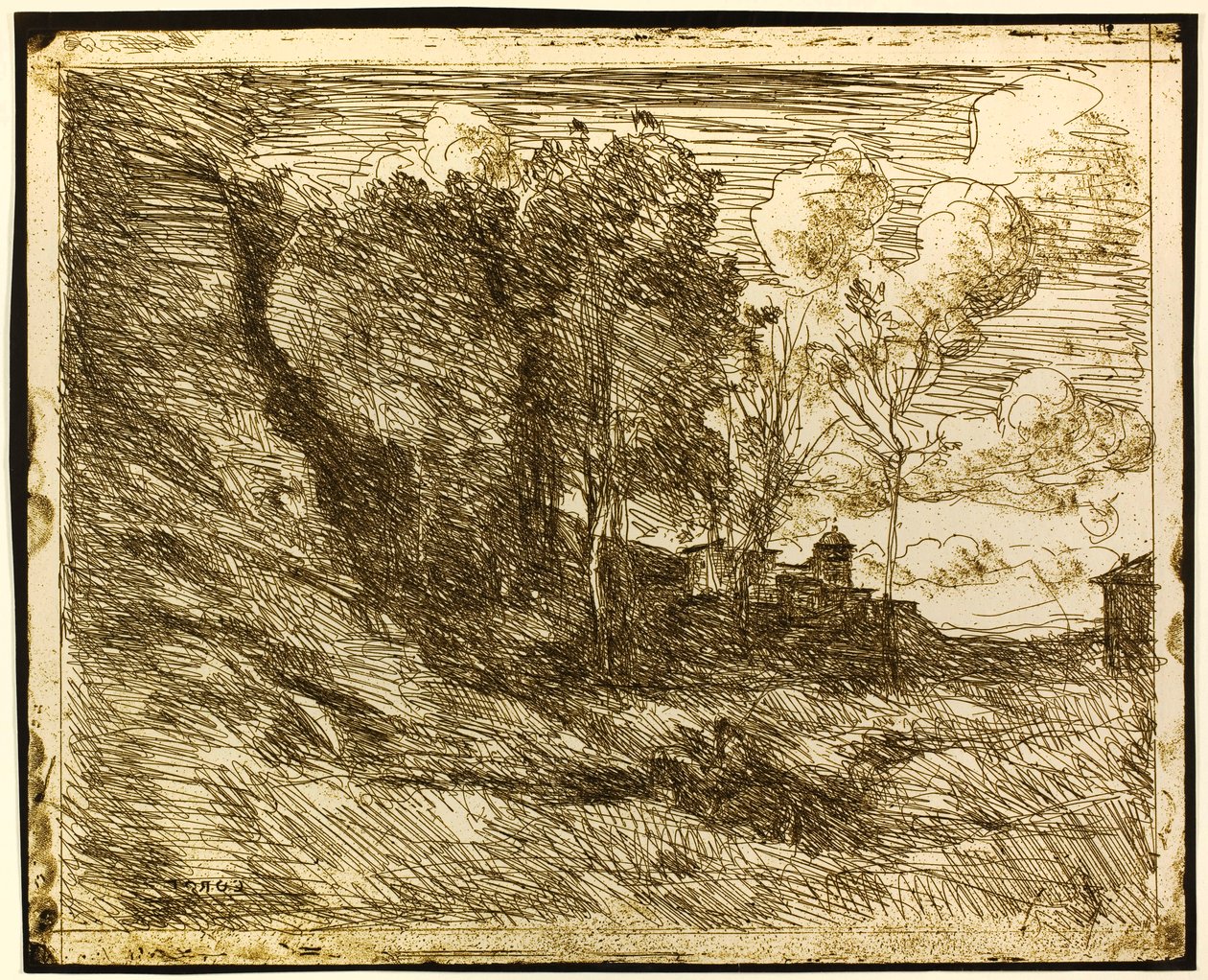 Souvenir van Ostia door Jean-Baptiste-Camille Corot