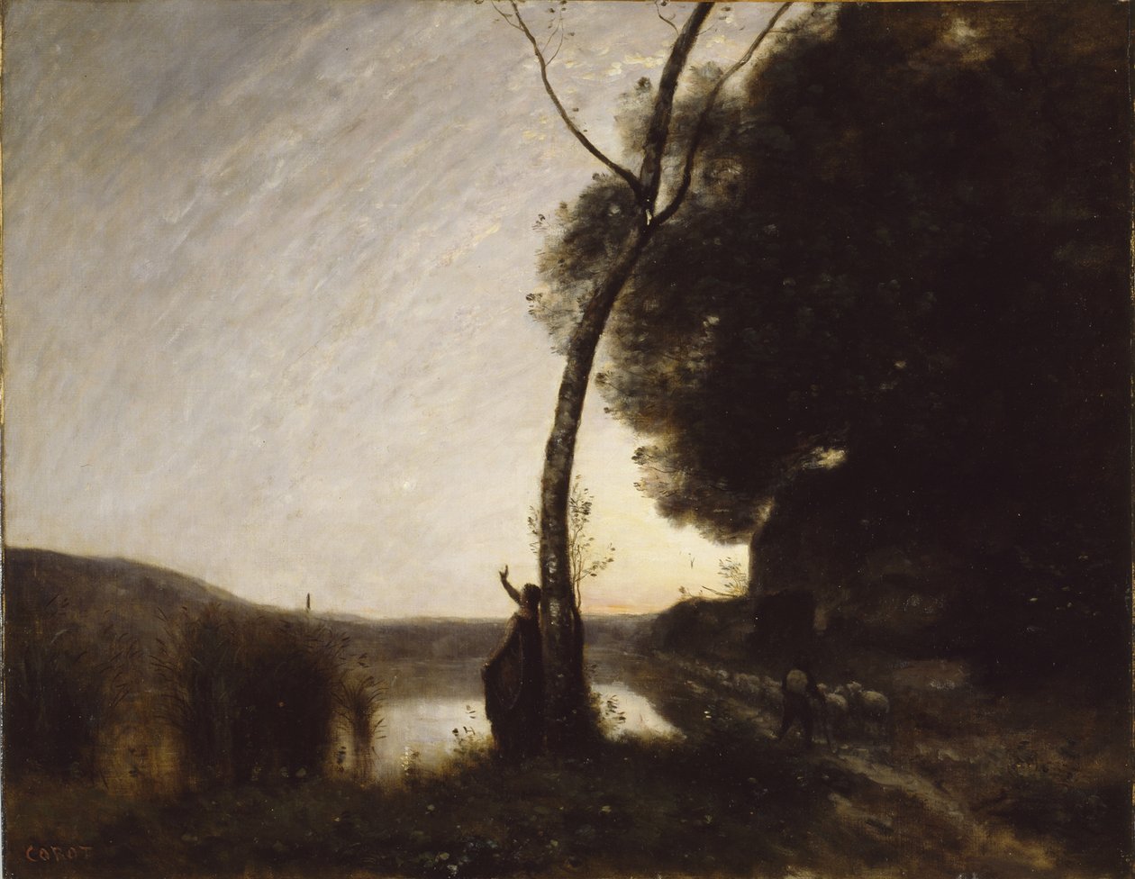 De avondster door Jean-Baptiste-Camille Corot