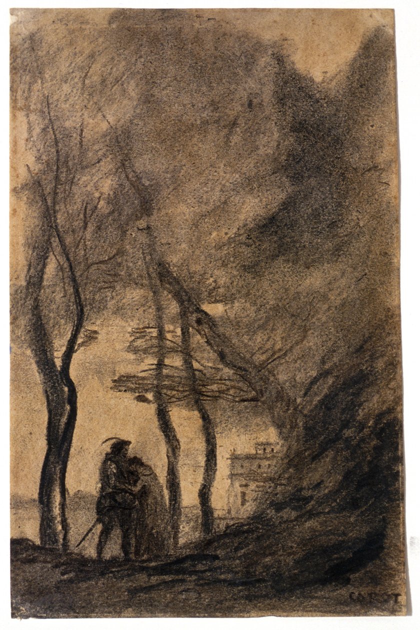 Het afscheid door Jean-Baptiste-Camille Corot