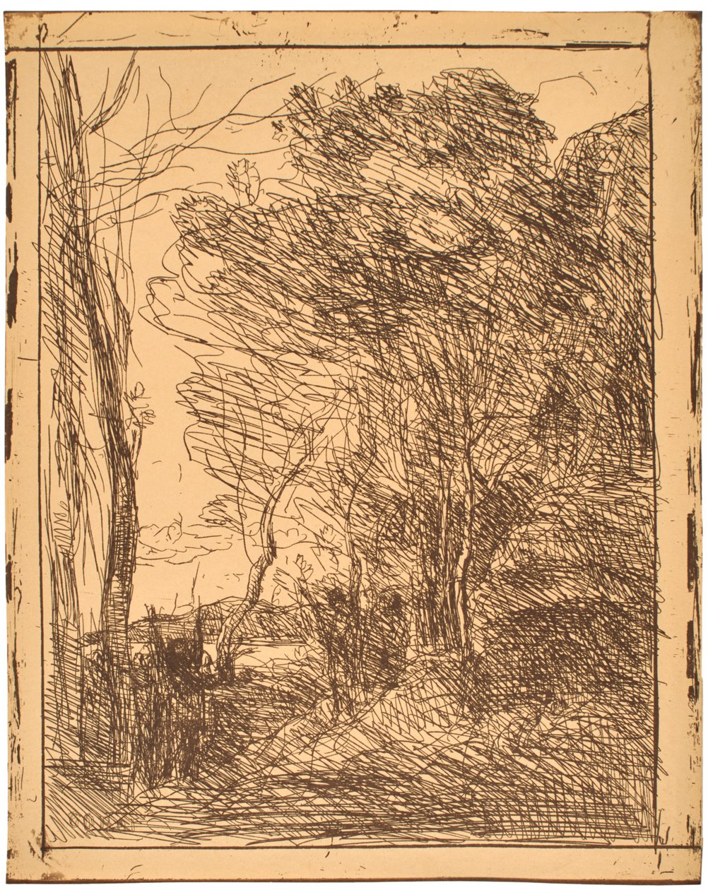 Die gallische Runde (La Ronde Gauloise) door Jean-Baptiste-Camille Corot