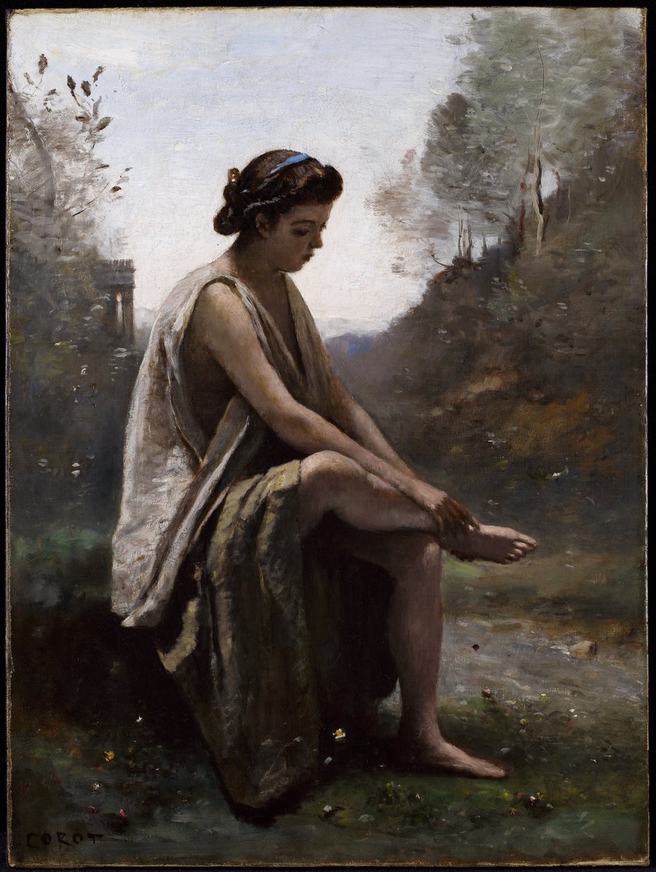 De gewonde Eurydice door Jean-Baptiste-Camille Corot