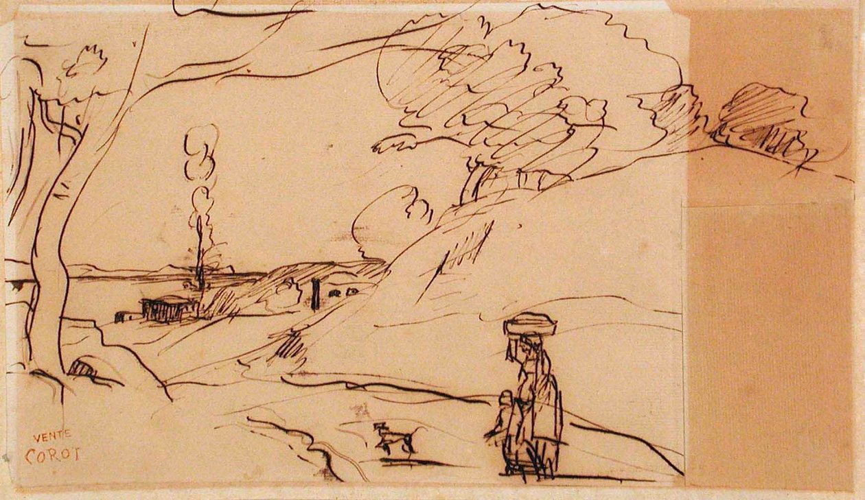 Landschap zonder titel door Jean-Baptiste-Camille Corot