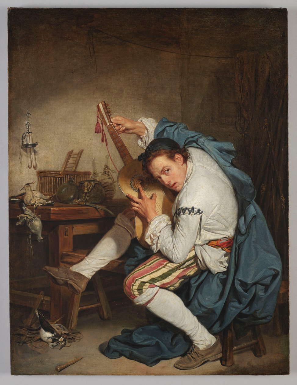 De gitarist door Jean-Baptiste Greuze