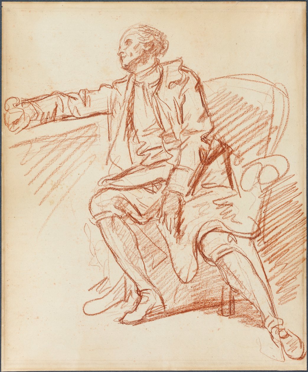 Zittende heer door Jean-Baptiste Greuze