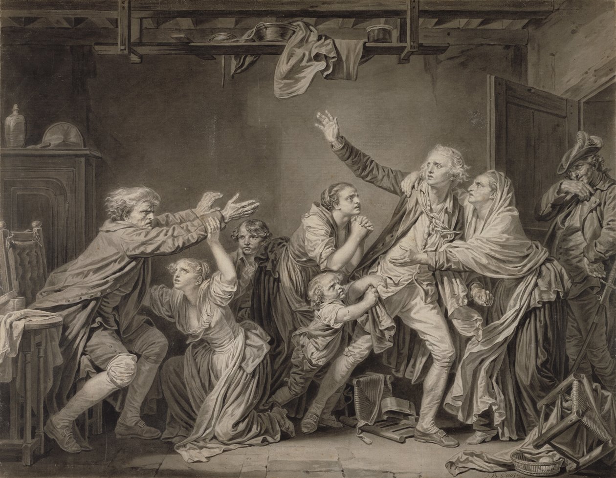 De vloek van de vader: De ondankbare zoon door Jean-Baptiste Greuze