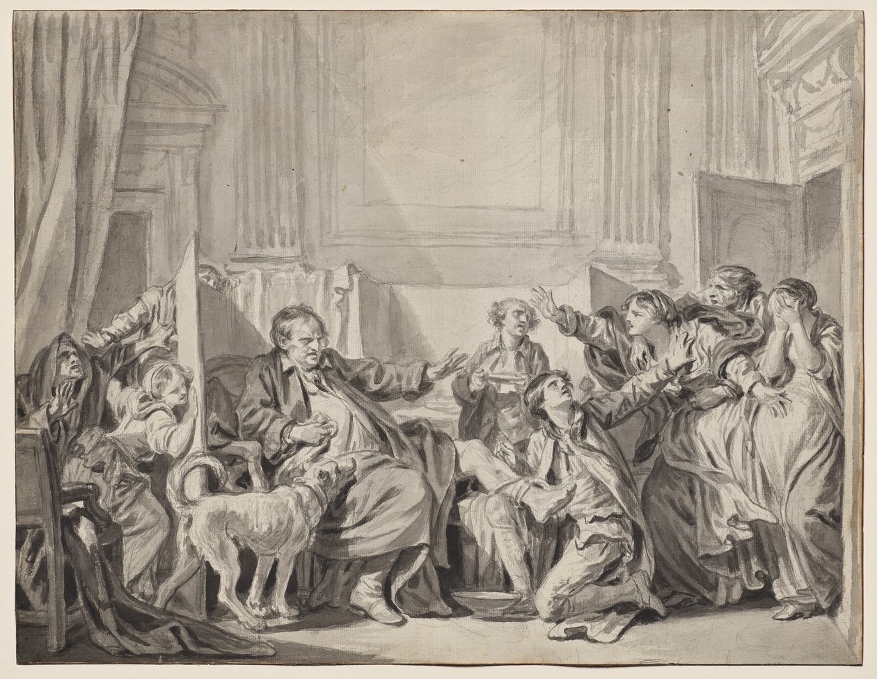 De schuldige en berouwvolle dochter door Jean-Baptiste Greuze