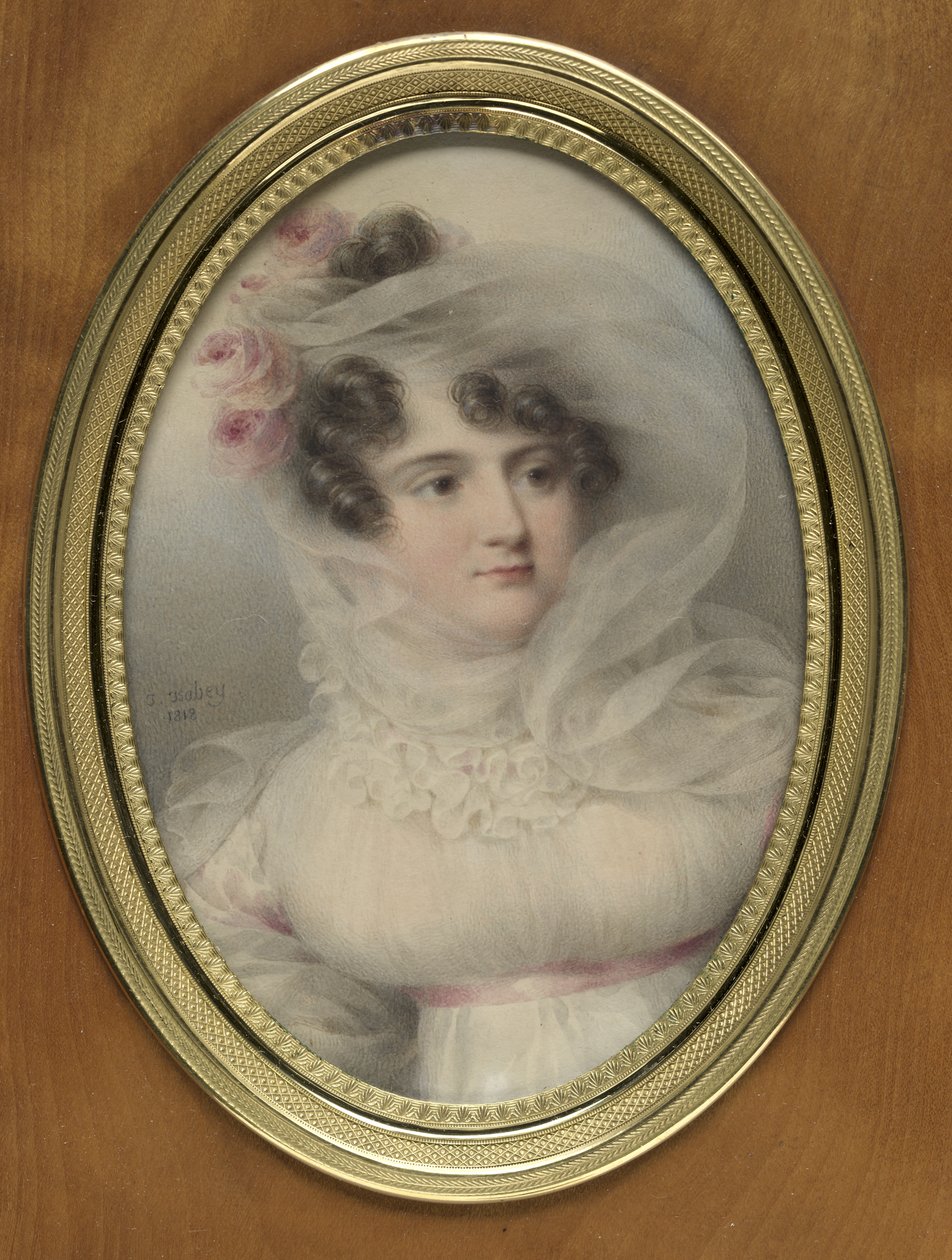 Portret van Hortense de Perregaux, hertogin van Ragusa door Jean-Baptiste Isabey