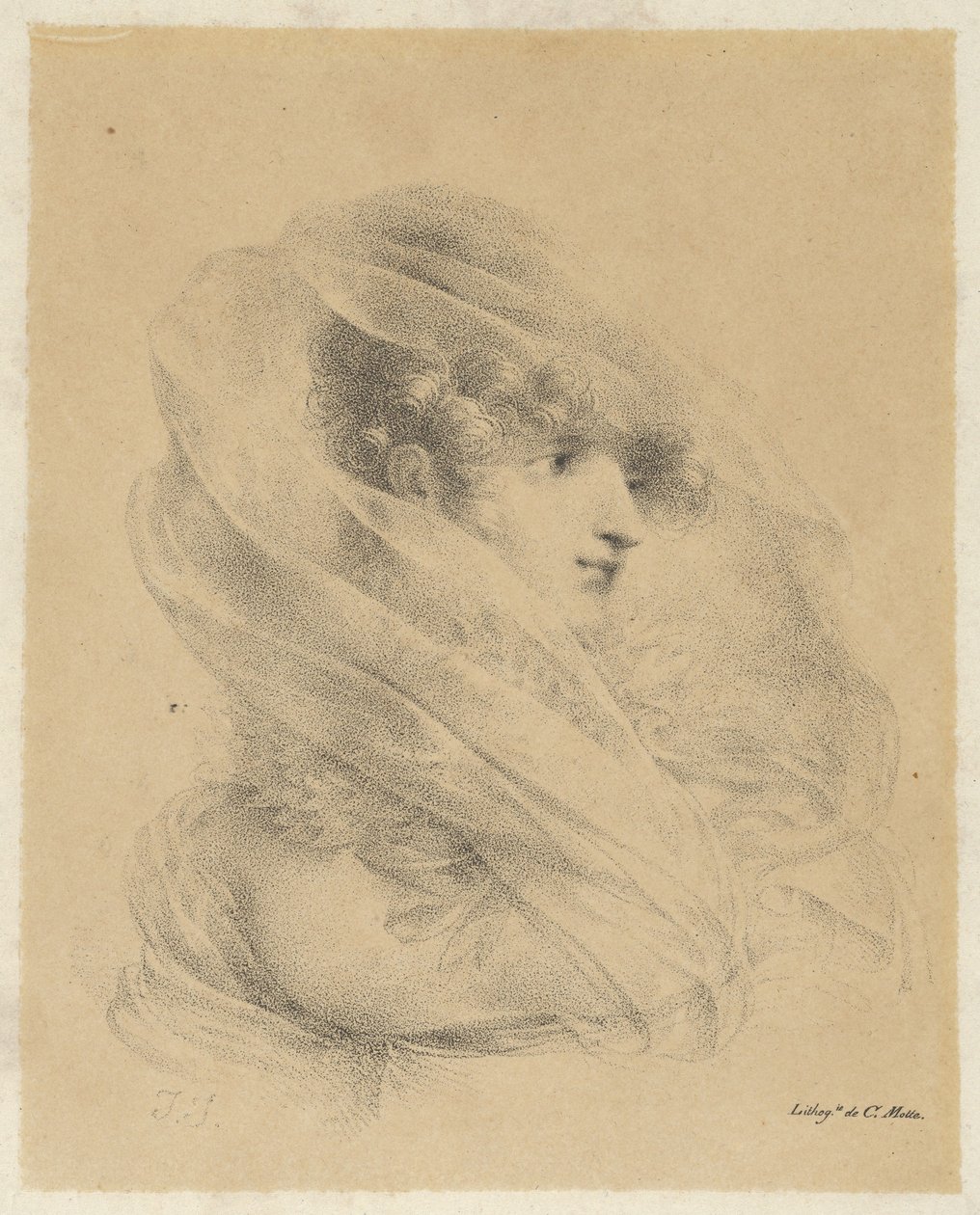 Portret van Mademoiselle Ledieu door Jean-Baptiste Isabey