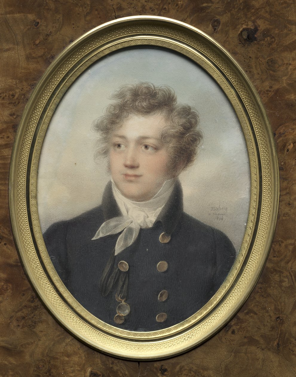 Portret van een man, mogelijk Alexander I, keizer van Rusland door Jean-Baptiste Isabey