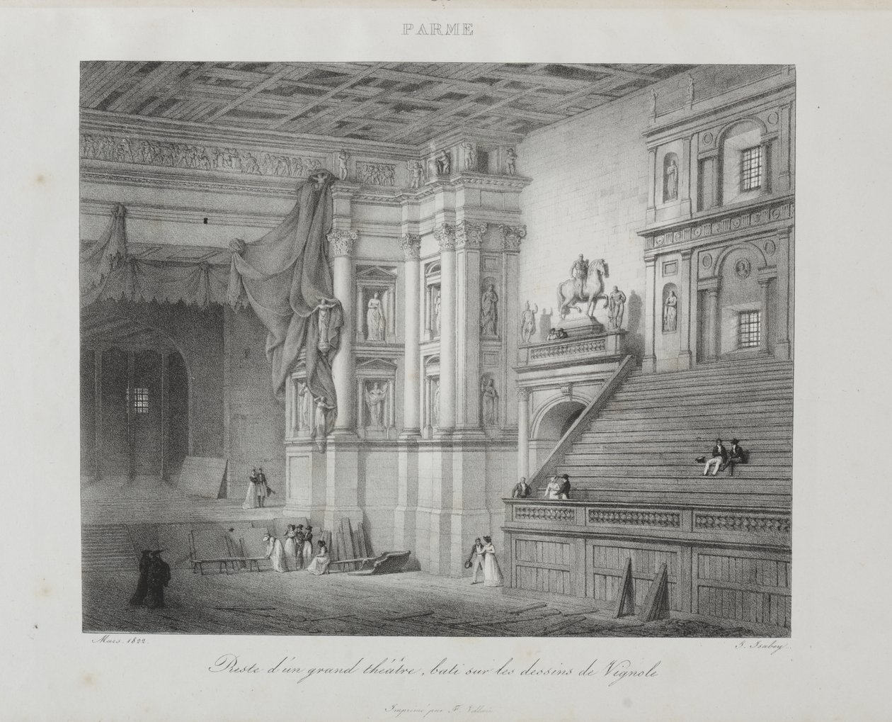 Reis naar Italië in 1822 door Jean-Baptiste Isabey