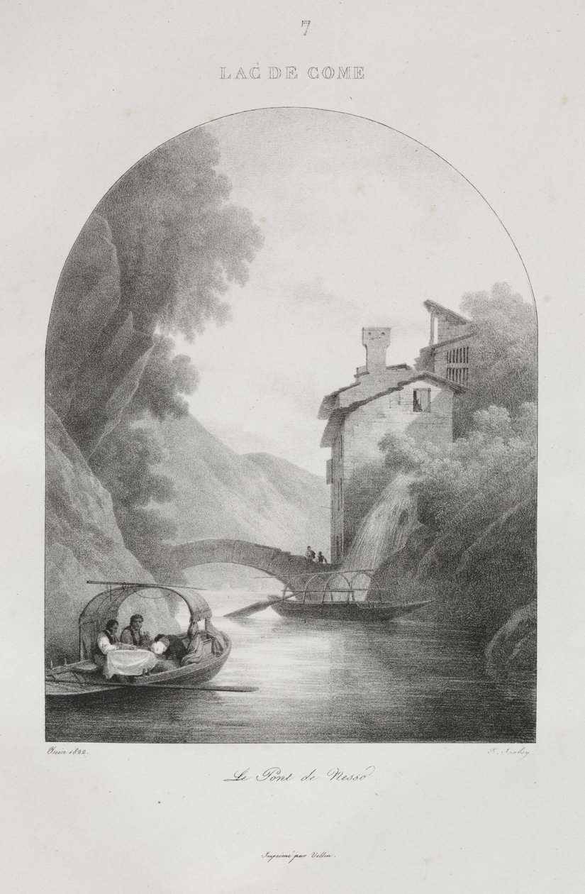 Reis naar Italië in 1822 door Jean-Baptiste Isabey