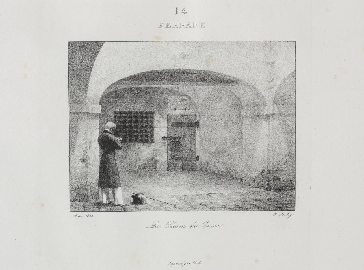 Reis naar Italië in 1822 door Jean-Baptiste Isabey
