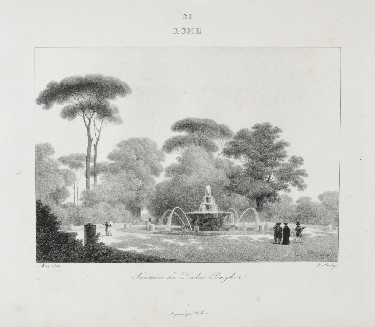 Reis naar Italië in 1822 door Jean-Baptiste Isabey