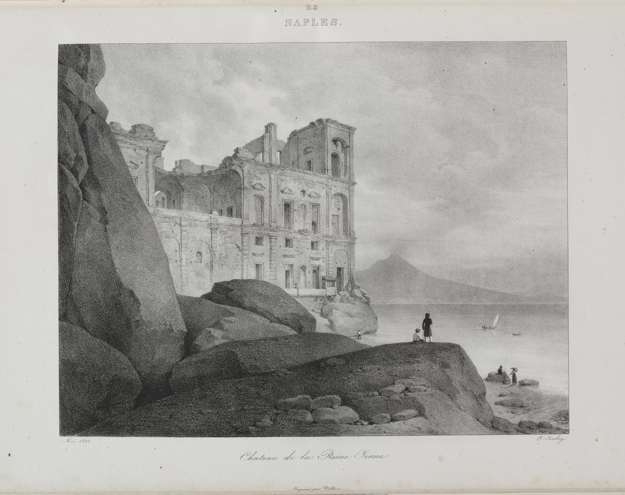 Reis naar Italië in 1822 door Jean-Baptiste Isabey