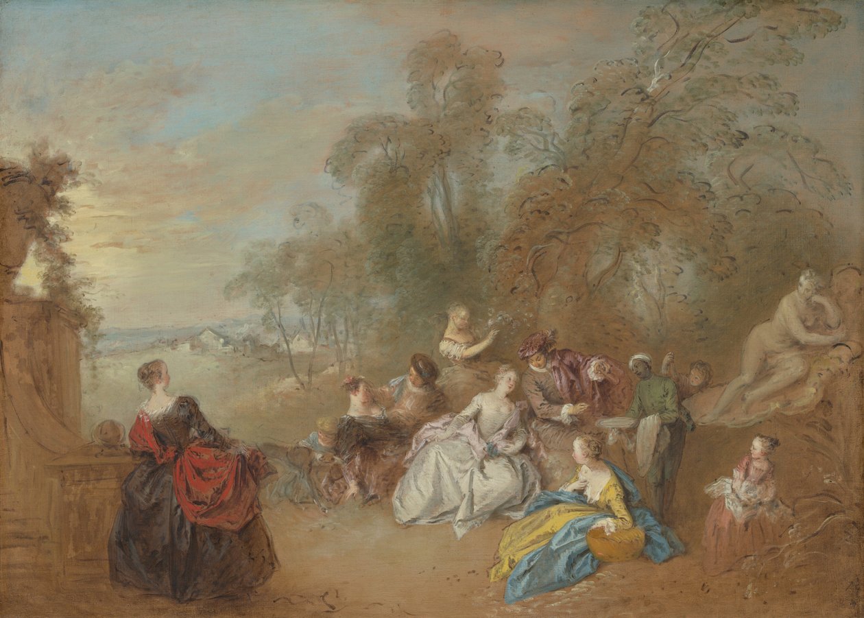 Op het Terras door Jean-Baptiste Joseph Pater