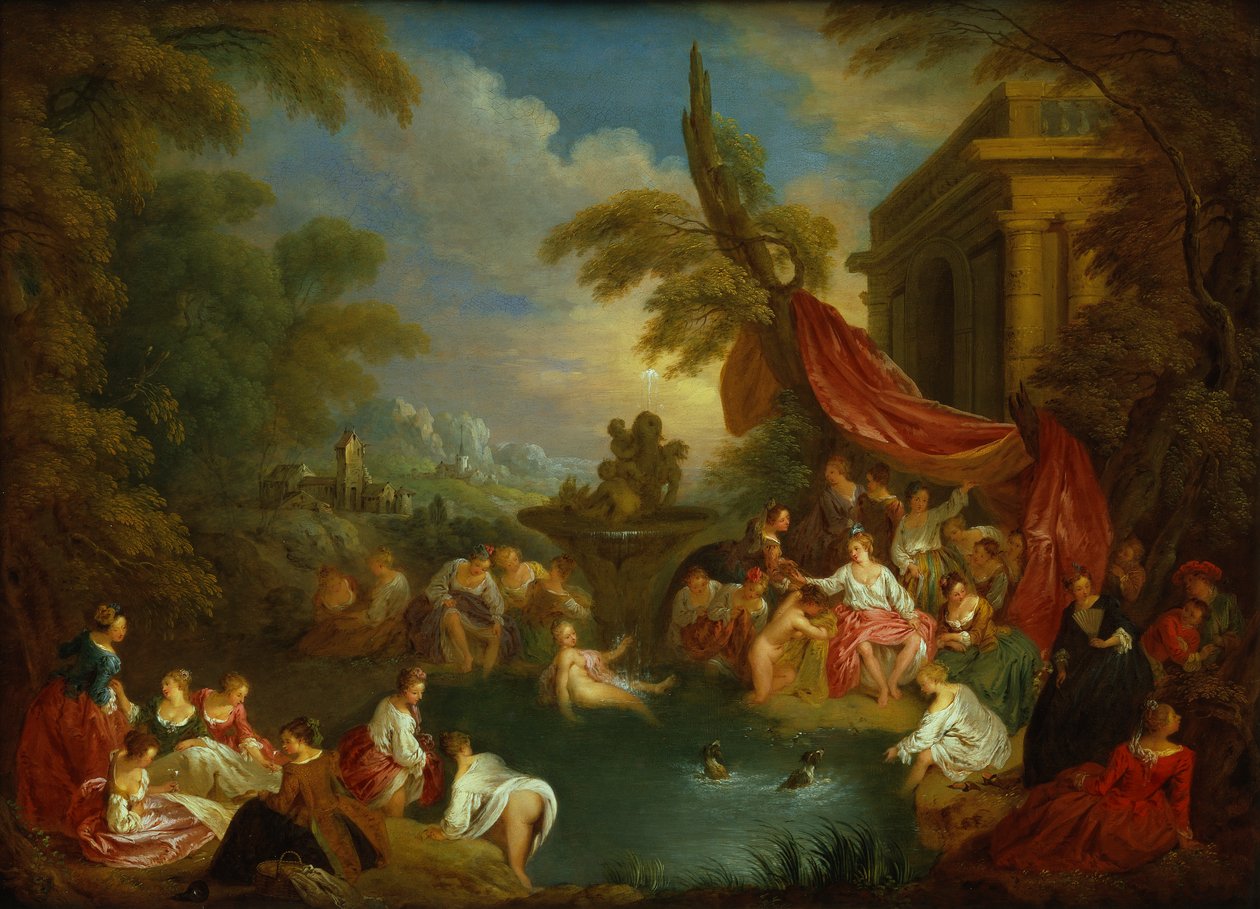 De Zwemmers door Jean Baptiste Joseph Pater