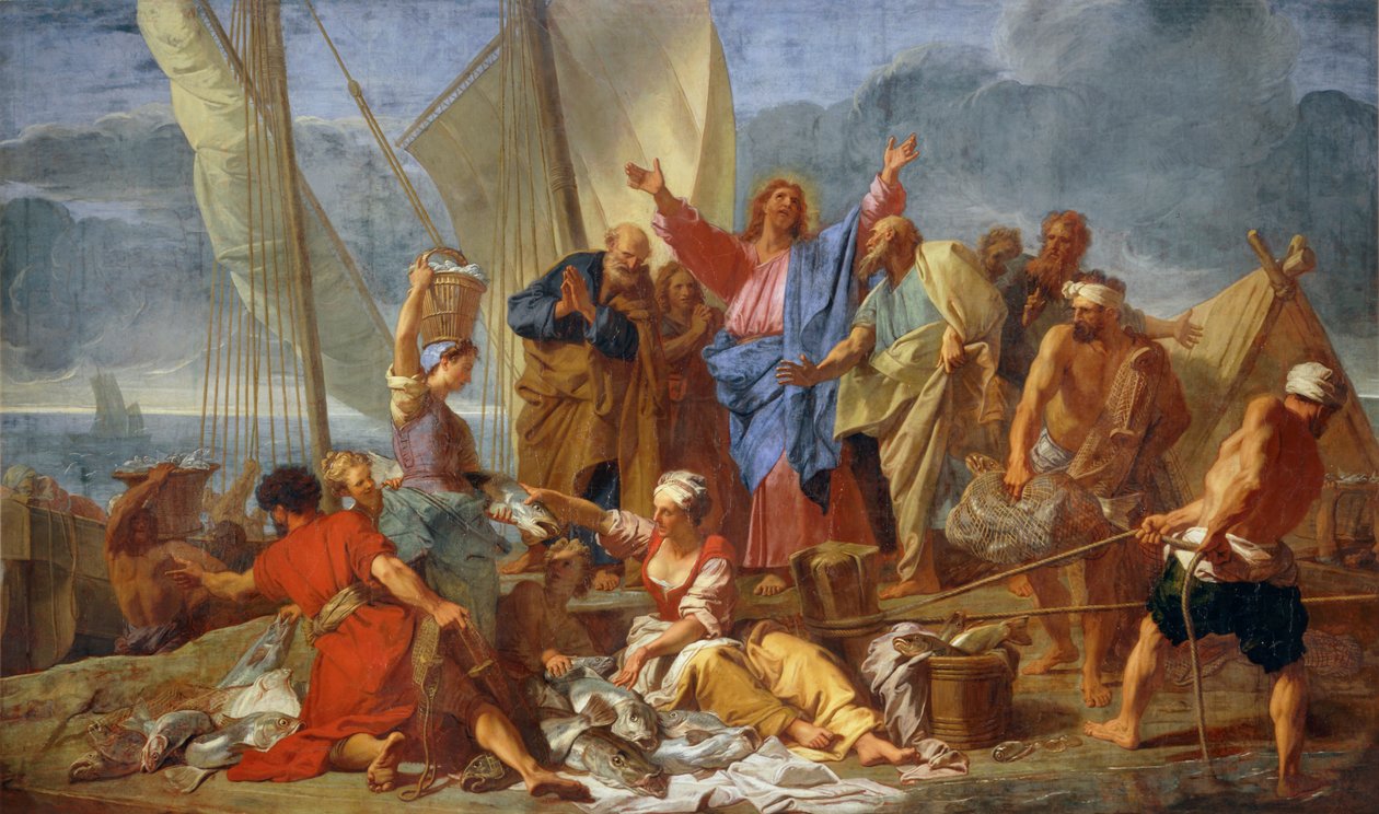 La peche miraculeuse - De wonderbaarlijke vis ... door Jean Baptiste Jouvenet