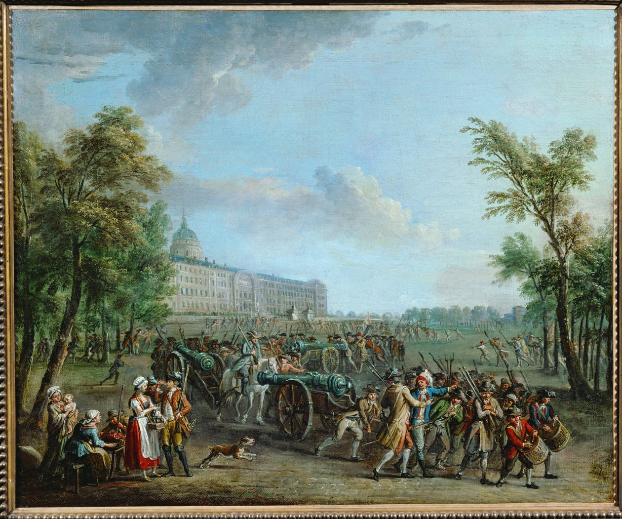 Plundering van de wapenkamer van de Invalides, Parijs ... door Jean Baptiste Lallemand