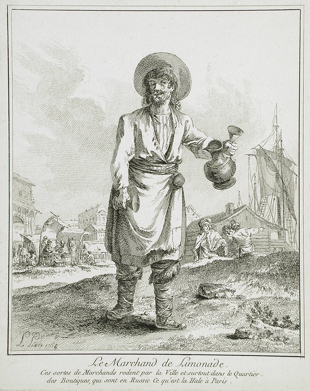 De limonadeverkoopster door Jean-Baptiste Le Prince