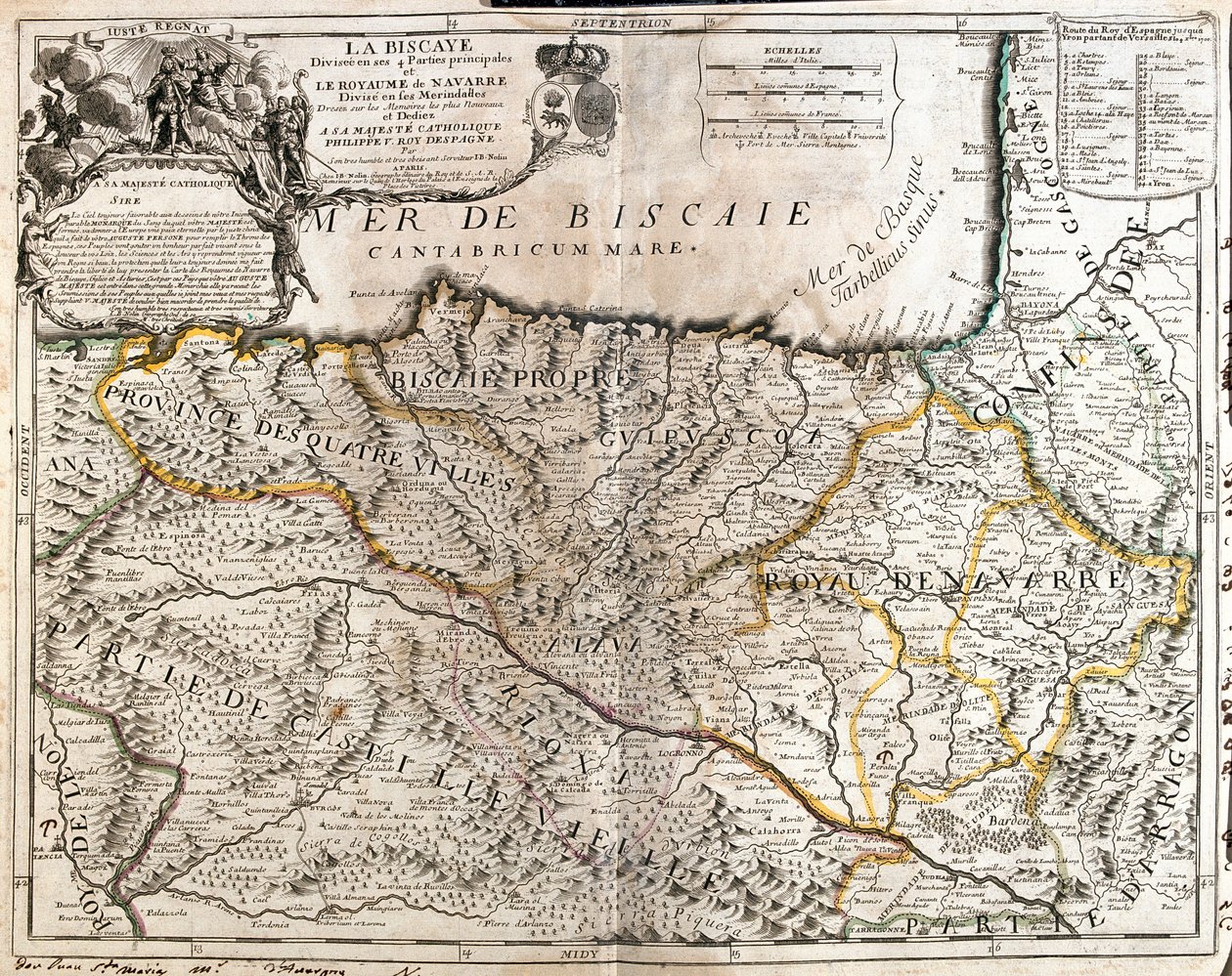 Cantabrië, Baskenland, Navarra, La Rioja, Castilië en León, Spanje door Jean Baptiste Nolin