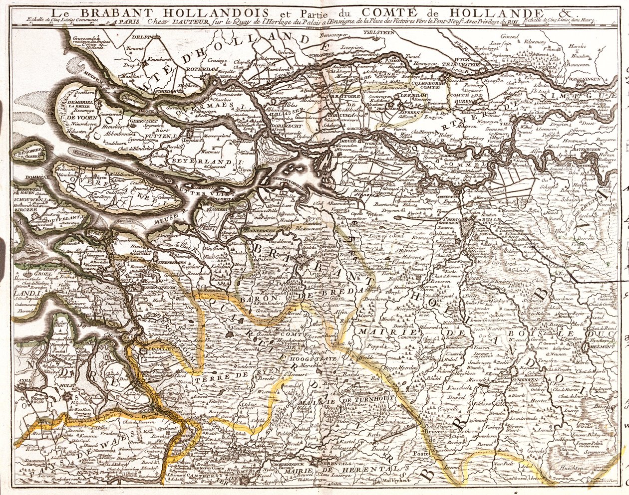 Nederland (Provincie: Zeeland, Zuid-Holland, Gelderland, Noord-Brabant), België (Gewest: Vlaams Gewest) door Jean-Baptiste Nolin