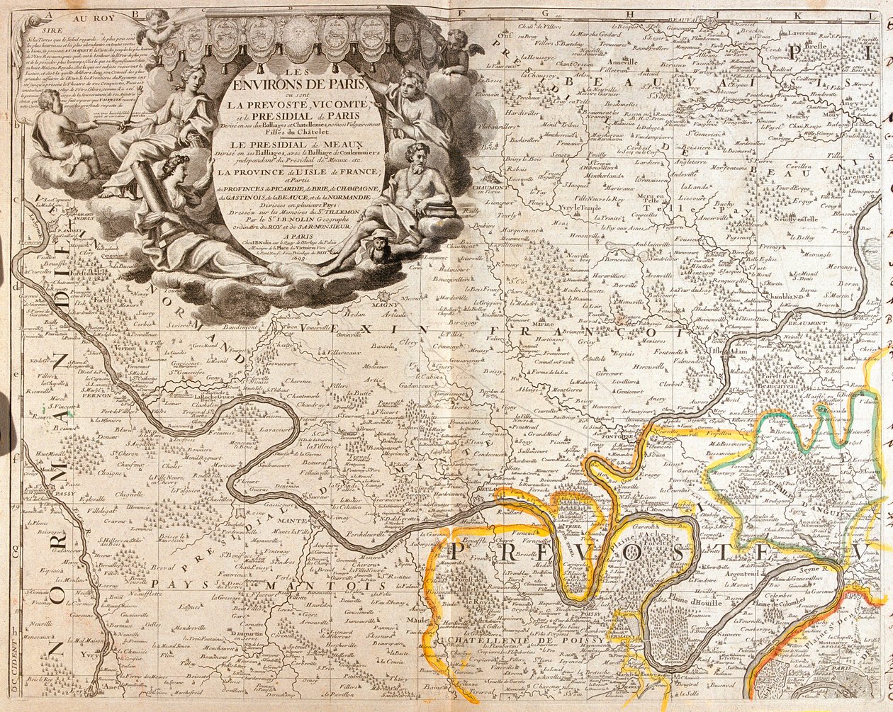 Parijs, Frankrijk door Jean Baptiste Nolin