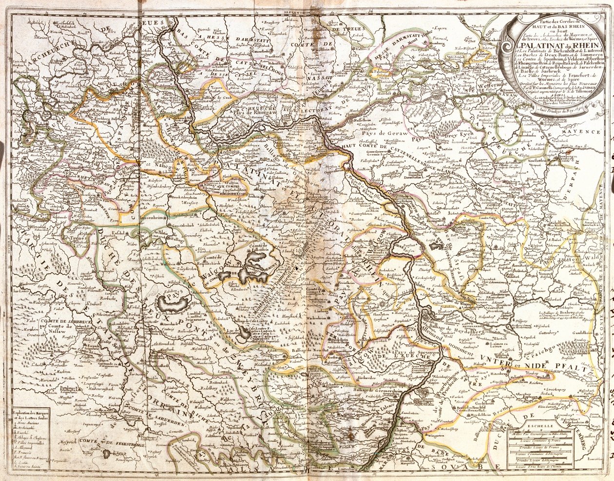 Rijnland-Palts, Hessen, Beieren, Baden-Württemberg, Duitsland door Jean Baptiste Nolin