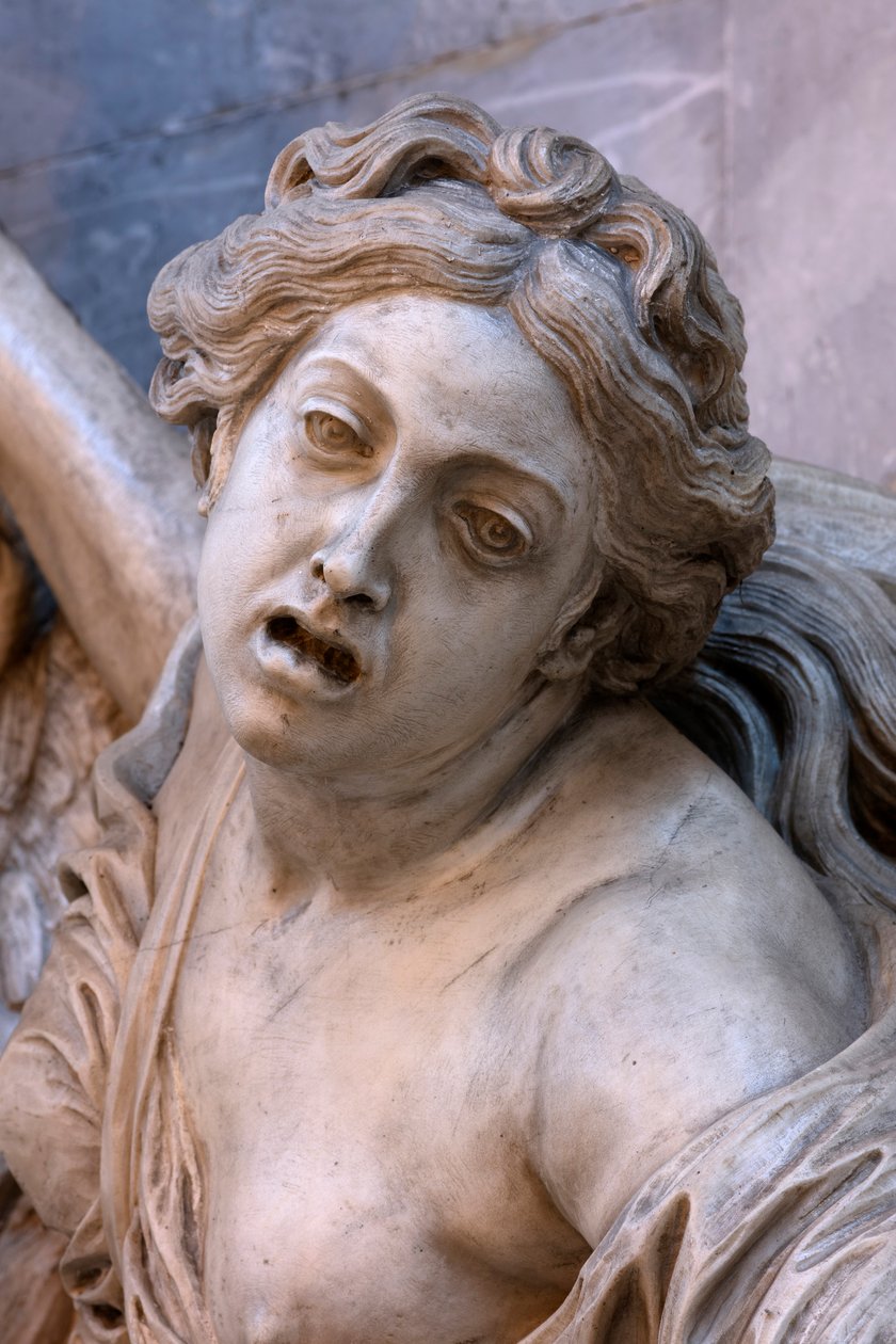 Parochiekerk Saint-Thomas, Het mausoleum van de maarschalk van Saksen, detail, Straatsburg (foto) door Jean Baptiste Pigalle