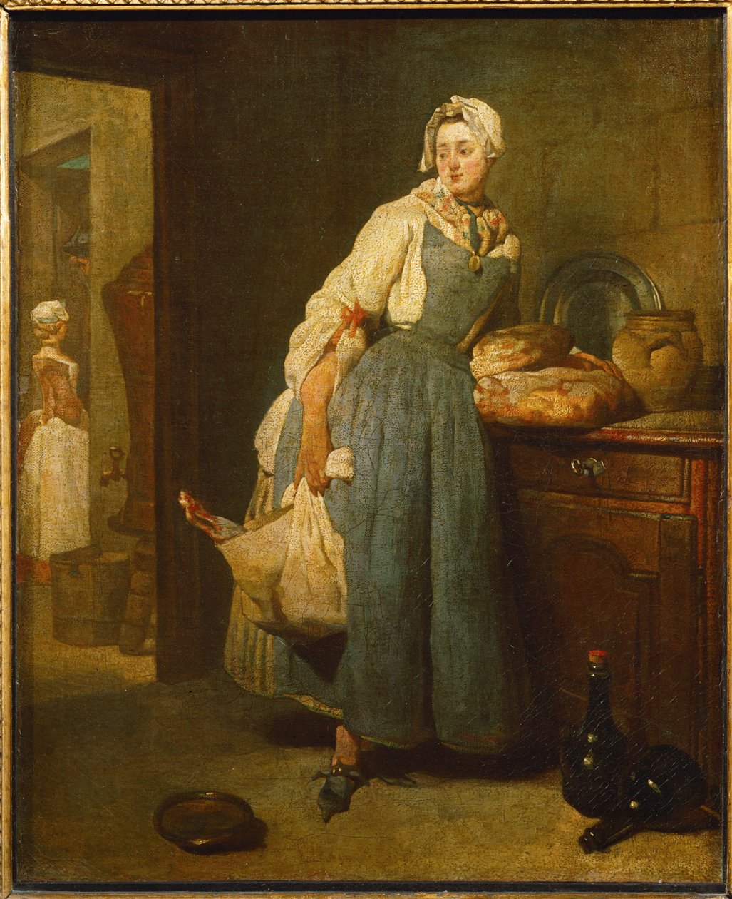 La Pourvoyeuse - de Traiteuse ... door Jean-Baptiste Simeon Chardin