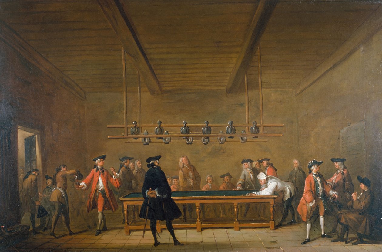 Het Biljartspel, ca. 1720 door Jean Baptiste Simeon Chardin