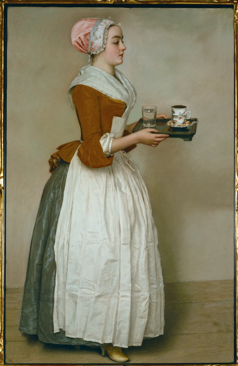 La Chocolatiere. Pastel (pastel op papier) door Jean-Etienne Liotard