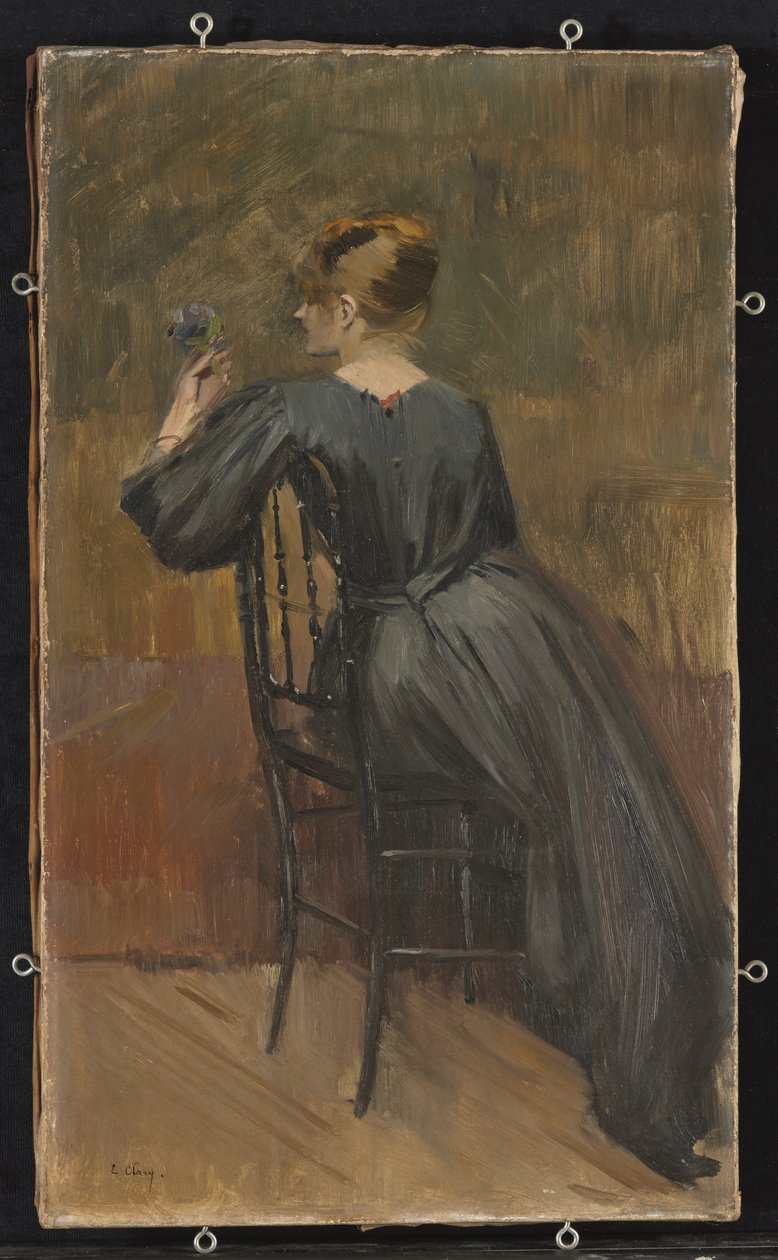 Portret van Suzanne Valadon (1865-1938), 20 jaar oud, c. 1885 door Jean Eugene Clary