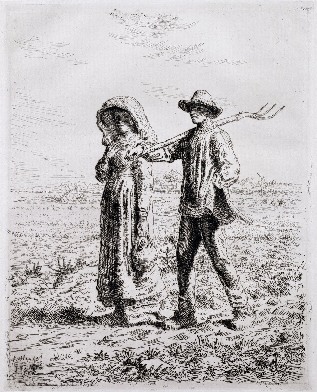 Vertrek naar Werk, 1863 door Jean Francois Millet