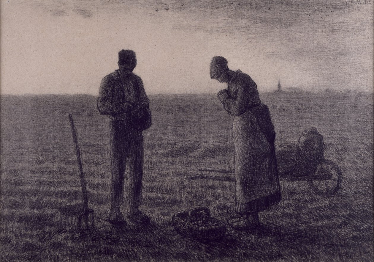 Het angelus door Jean-Francois Millet