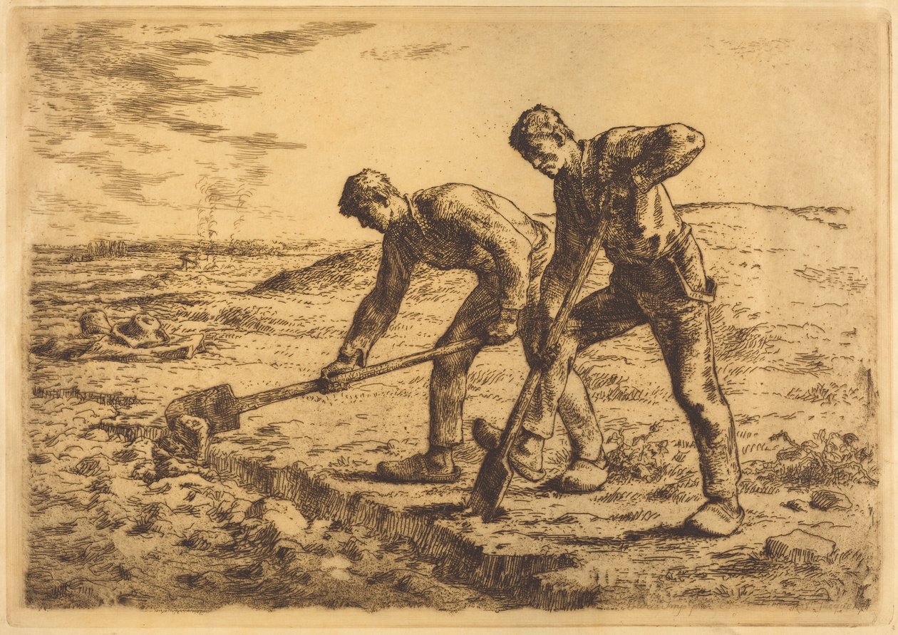 De gravers door Jean-Francois Millet