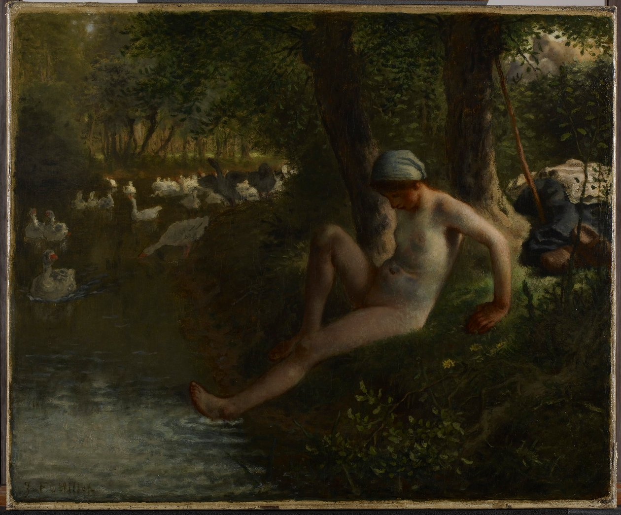 Het ganzenmeisje door Jean-Francois Millet