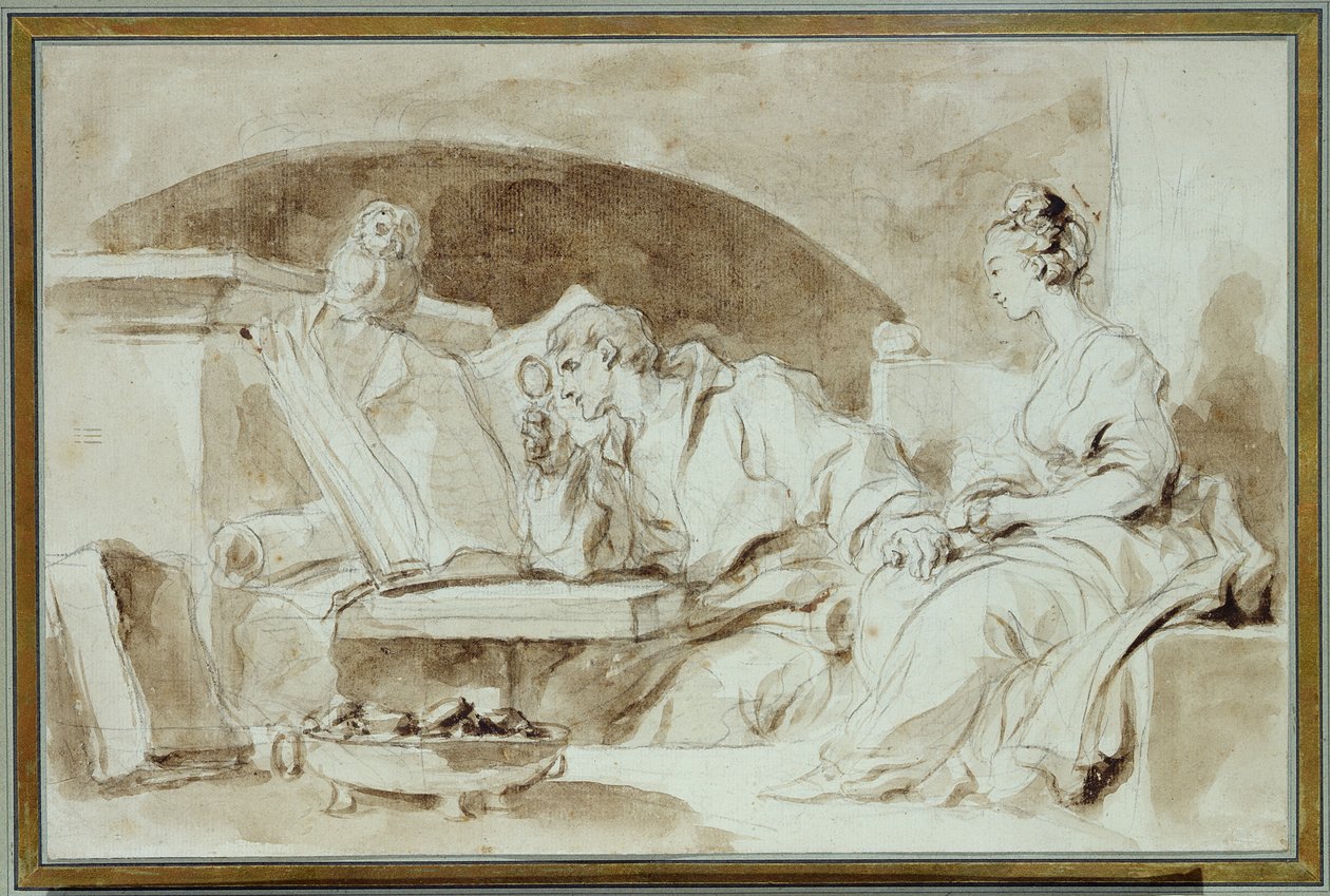 Jonge Vrouw raadpleegt een Necromancer door Jean-Honore Fragonard