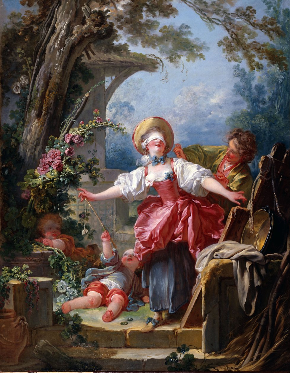 Blindenbuffel door Jean-Honore Fragonard