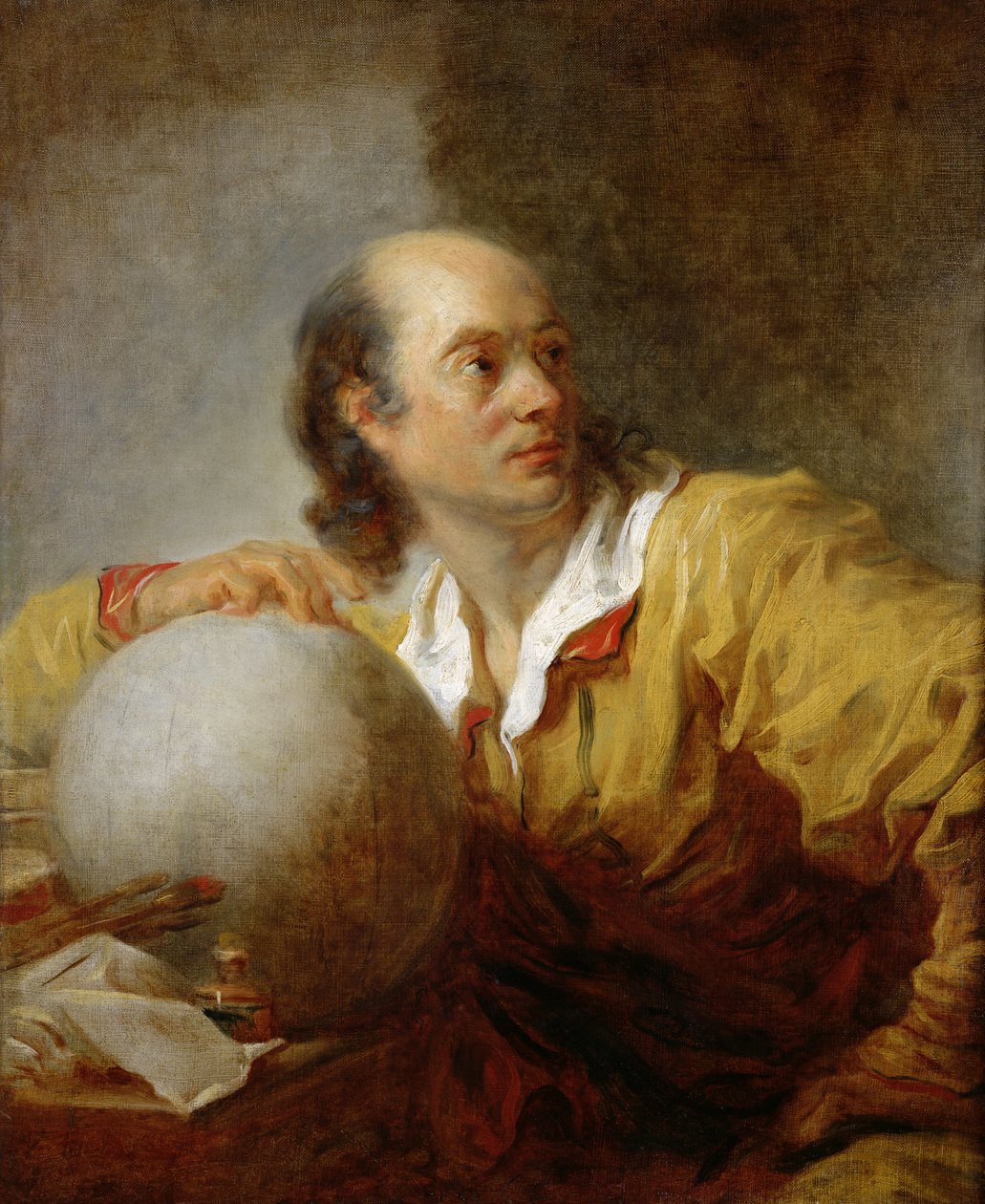 Joseph-Jerome Lefrancois Lalande (1732-1807) door Jean Honore Fragonard