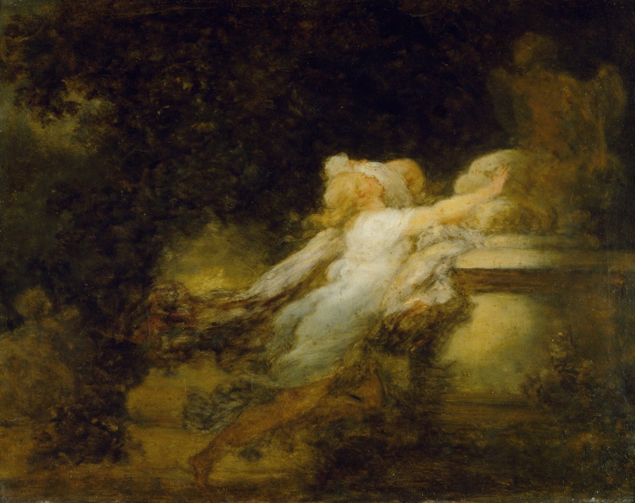 De gelofte van liefde ... door Jean-Honore Fragonard
