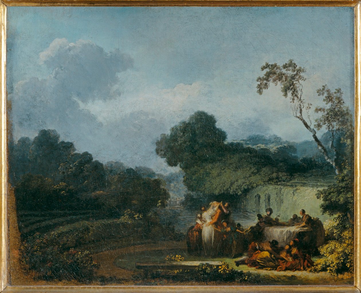 Le colin-maillard - De buff van de blinde. Voor ... door Jean Honore Fragonard