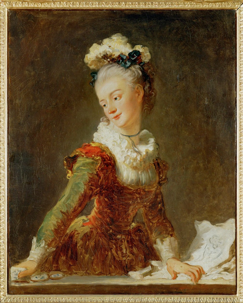 Marie-Madeleine Guimard, prima ballerina van de Parijse Opera ... door Jean Honore Fragonard