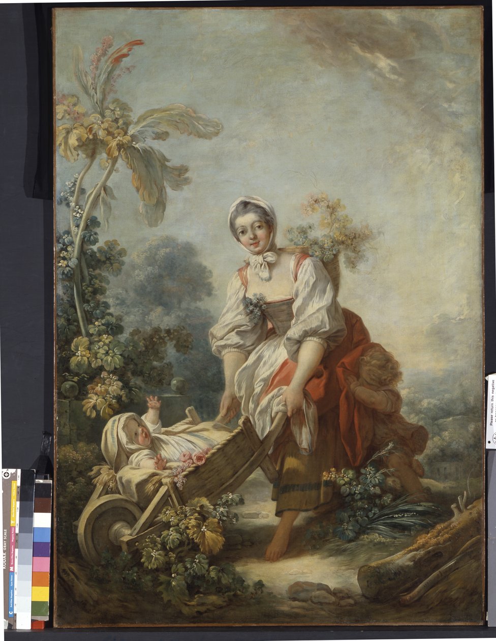 De vreugden van het moederschap door Jean Honore Fragonard