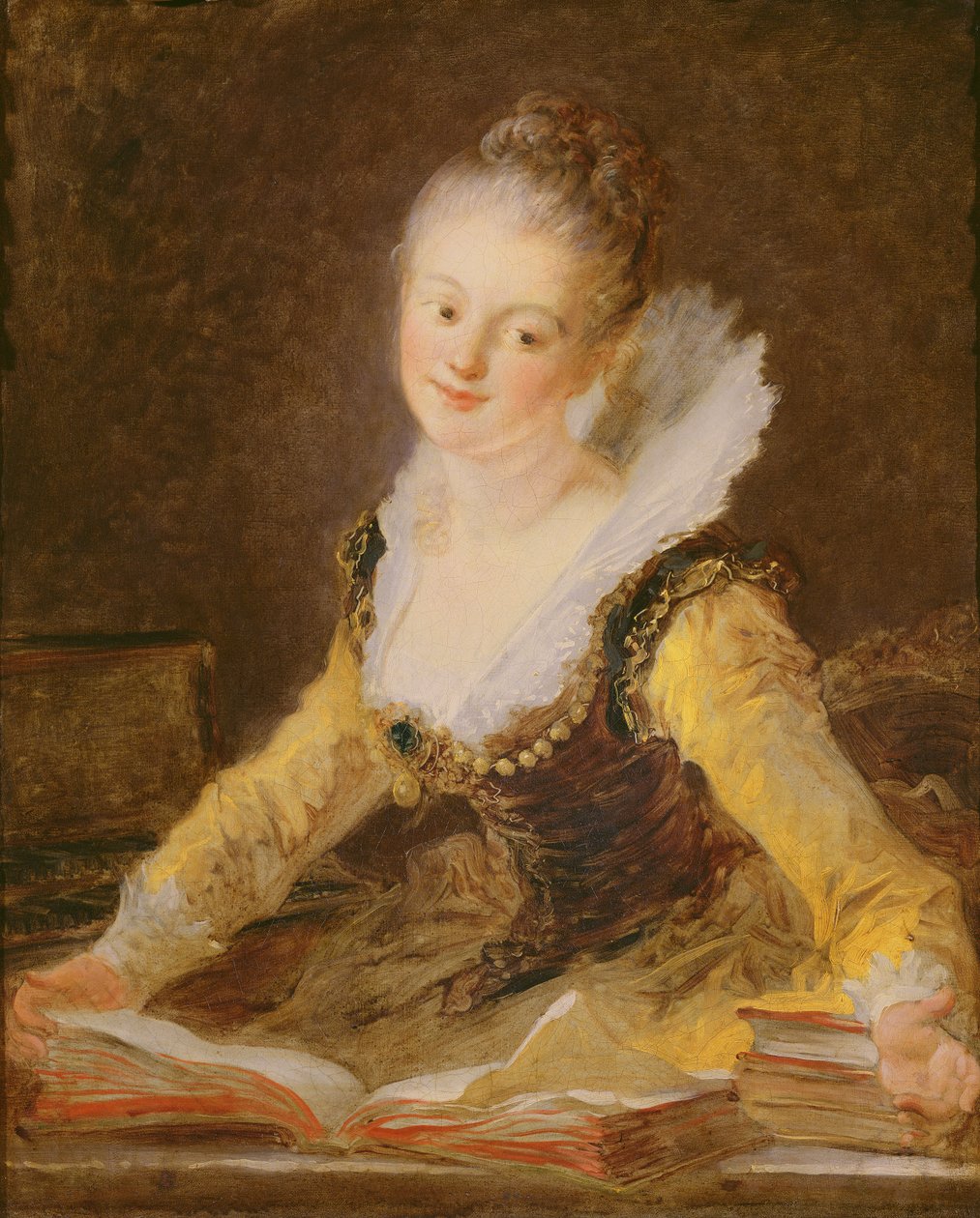 De Studie, of Het Lied door Jean Honore Fragonard