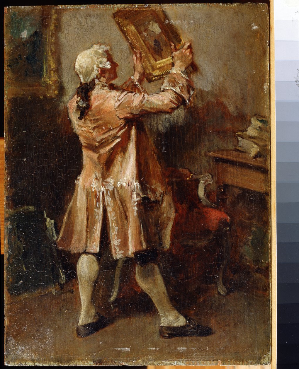 Een schilderijenliefhebber door Jean Louis Ernest Meissonier