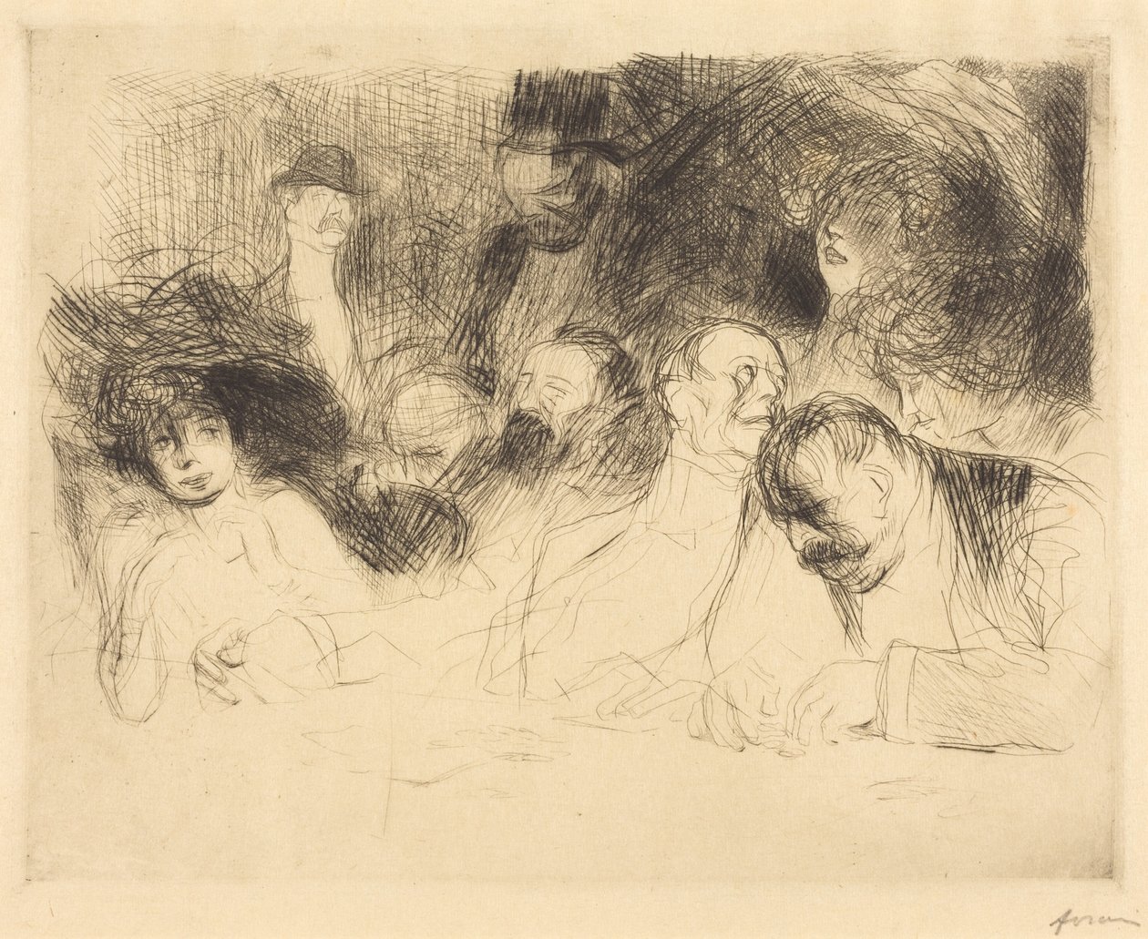 Aan de speeltafel (eerste plaat) door Jean-Louis Forain